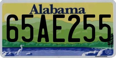 AL license plate 65AE255