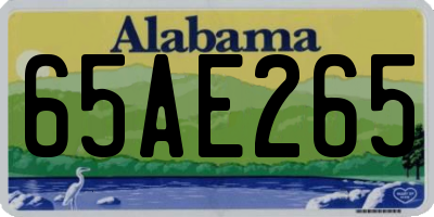 AL license plate 65AE265