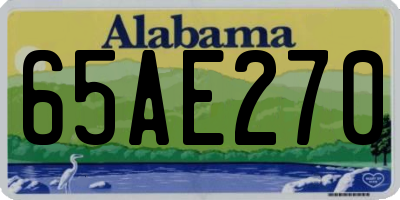 AL license plate 65AE270