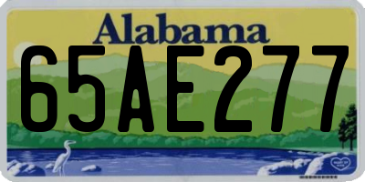AL license plate 65AE277