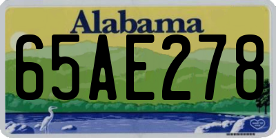 AL license plate 65AE278