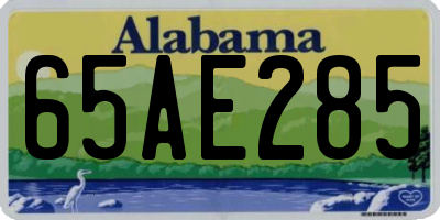 AL license plate 65AE285