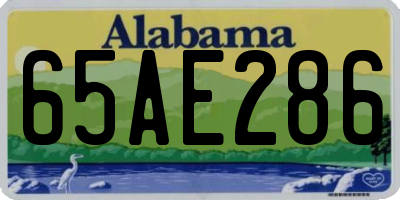 AL license plate 65AE286