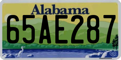 AL license plate 65AE287