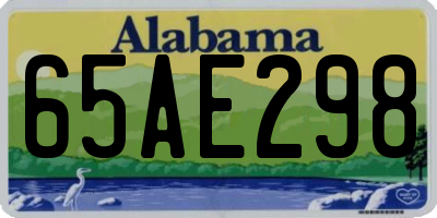 AL license plate 65AE298