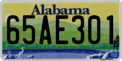 AL license plate 65AE301