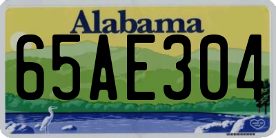 AL license plate 65AE304