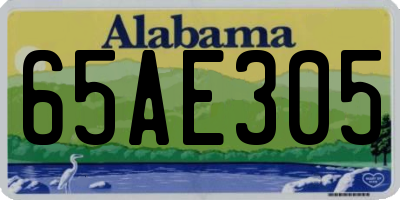 AL license plate 65AE305