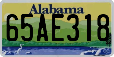 AL license plate 65AE318