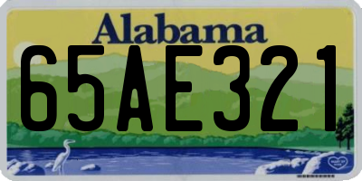 AL license plate 65AE321