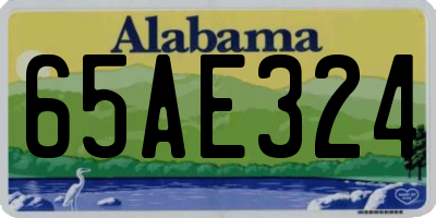 AL license plate 65AE324