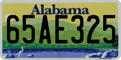 AL license plate 65AE325