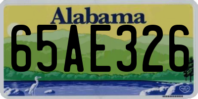 AL license plate 65AE326