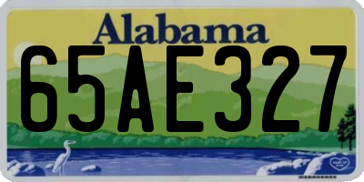 AL license plate 65AE327