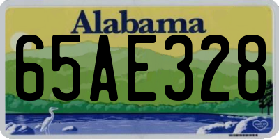 AL license plate 65AE328