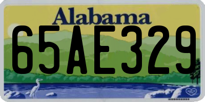AL license plate 65AE329