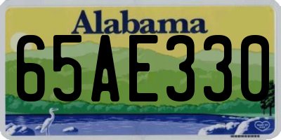 AL license plate 65AE330