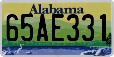 AL license plate 65AE331