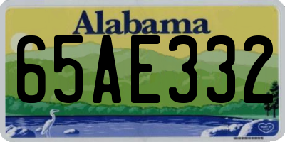 AL license plate 65AE332