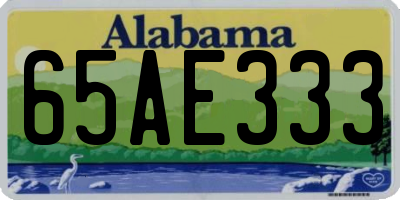 AL license plate 65AE333