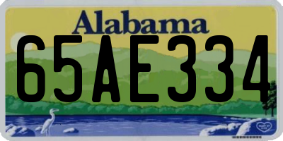 AL license plate 65AE334