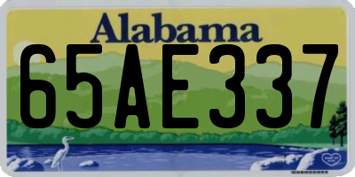 AL license plate 65AE337