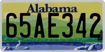 AL license plate 65AE342