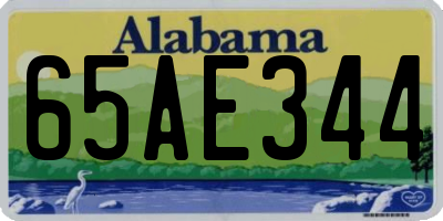 AL license plate 65AE344