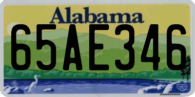 AL license plate 65AE346