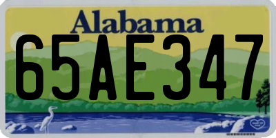 AL license plate 65AE347