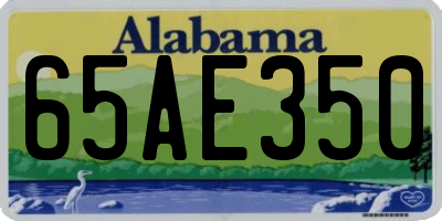 AL license plate 65AE350