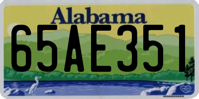 AL license plate 65AE351