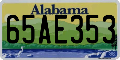 AL license plate 65AE353