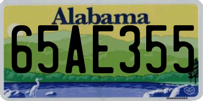 AL license plate 65AE355