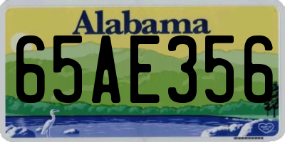 AL license plate 65AE356