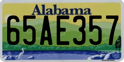 AL license plate 65AE357