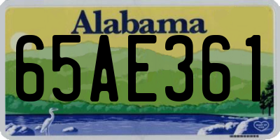 AL license plate 65AE361