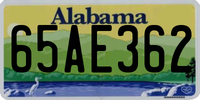 AL license plate 65AE362