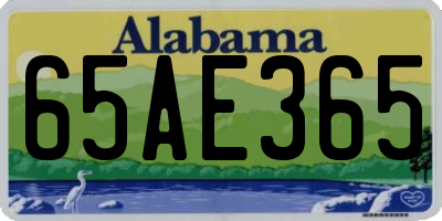 AL license plate 65AE365