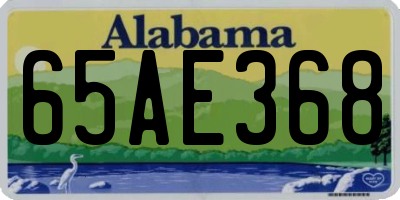 AL license plate 65AE368