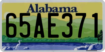 AL license plate 65AE371