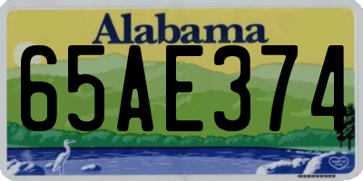 AL license plate 65AE374