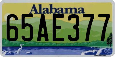 AL license plate 65AE377