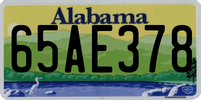 AL license plate 65AE378
