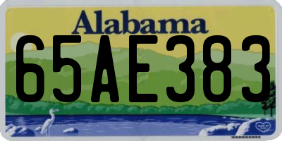 AL license plate 65AE383