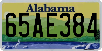 AL license plate 65AE384