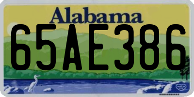 AL license plate 65AE386
