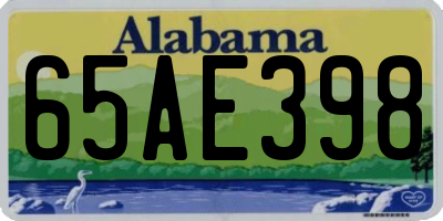 AL license plate 65AE398