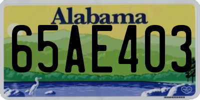 AL license plate 65AE403