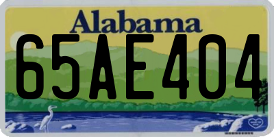 AL license plate 65AE404